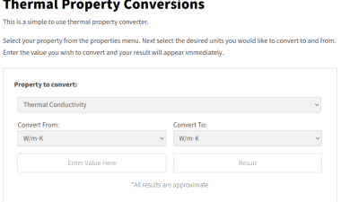 Thermal Property Conversions