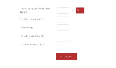 Heat Transfer Conduction Calculator