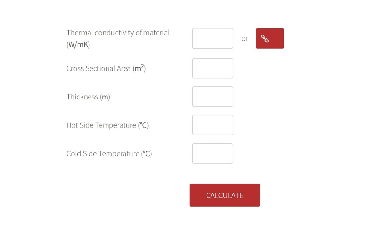 Heat Transfer Conduction Calculator